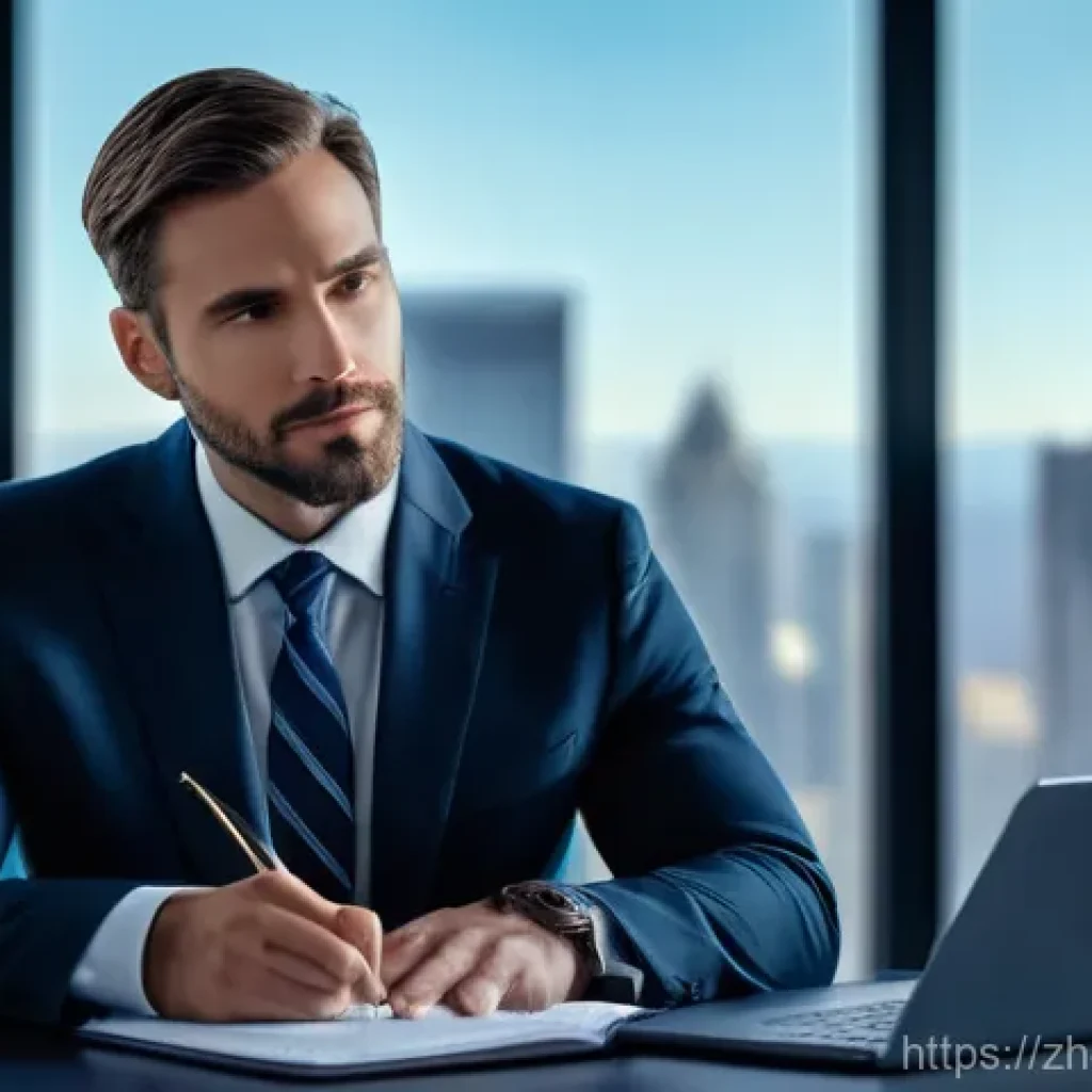변호사 이직 면접에서 자주 묻는 질문 - **Prompt:** A diverse male lawyer in his late 30s, dressed in a sharp business suit and tie, sits th...