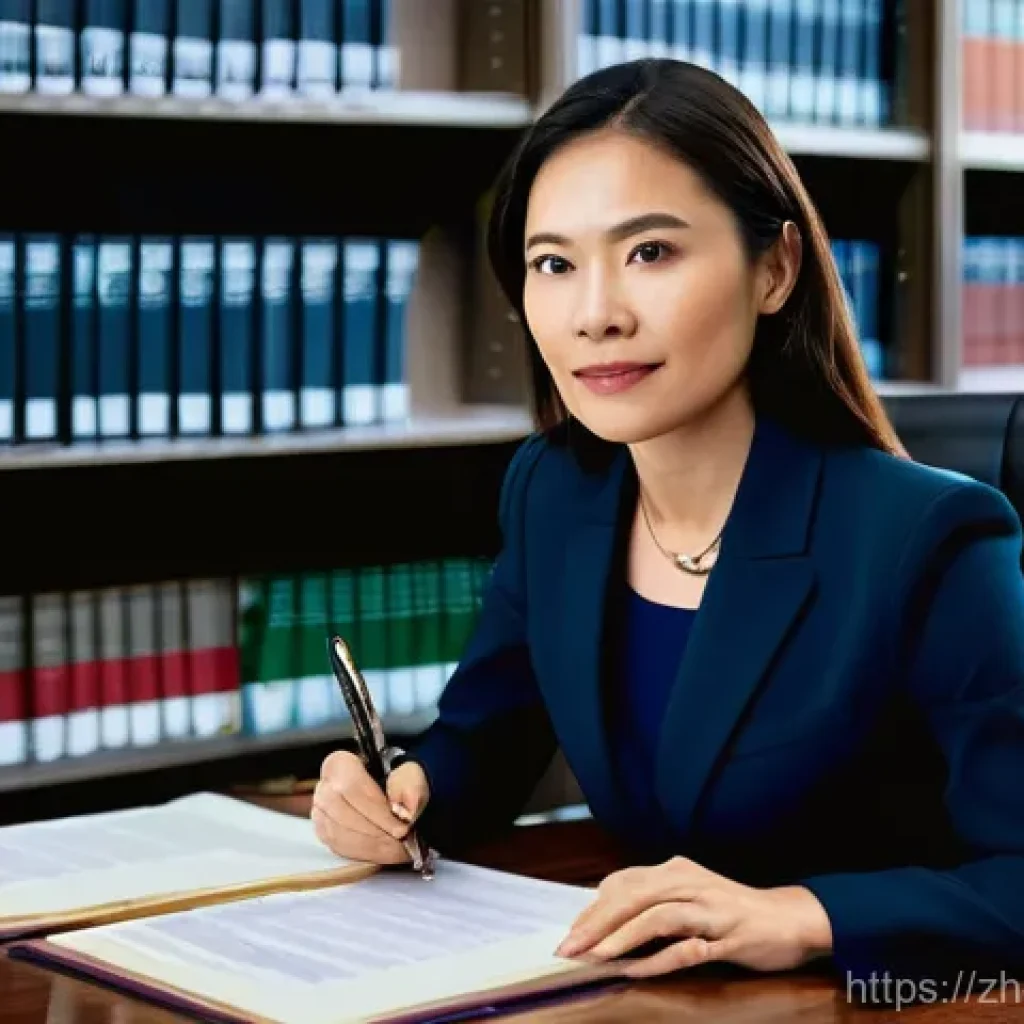 변호사 실무에서 실수 줄이는 법 - **Prompt:** A determined female lawyer, in her mid-30s, impeccably dressed in a stylish, professiona...