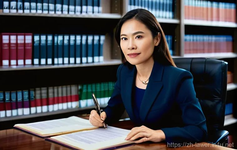 변호사 실무에서 실수 줄이는 법 - **Prompt:** A determined female lawyer, in her mid-30s, impeccably dressed in a stylish, professiona...