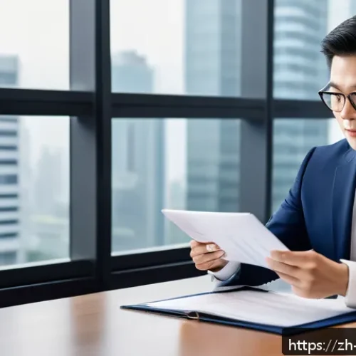 변호사 실무를 위한 사례 분석 - A modern corporate lawyer in a sleek office reviewing detailed contract documents on a digital table...